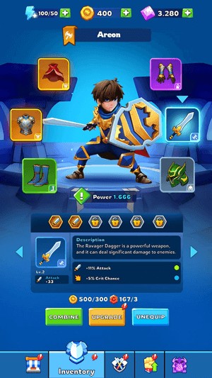 Nâng cấp Anh hùng của bạn