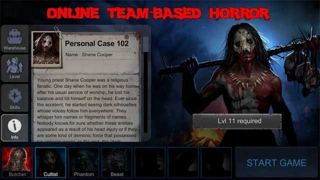 Horrorfield cho Android là game kinh dị online chơi theo nhóm cực rùng rợn