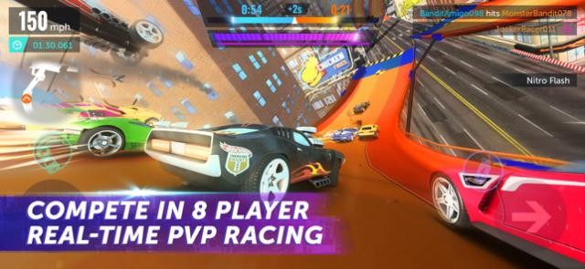 Cạnh tranh trong cuộc đua tốc độ 8 người thời gian thực với game Hot Wheels Infinite Loop