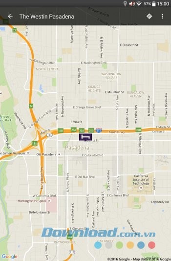 Xem thông tin bản đồ trên Hotel Tonight