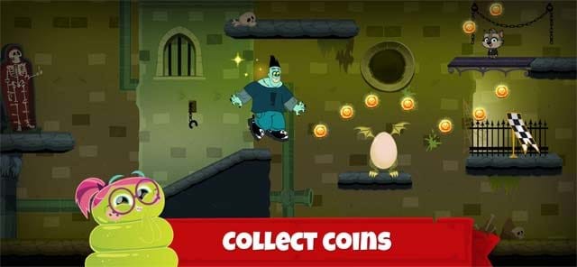 Thu thập xu để trả chi phí sửa chữa trong Hotel Transylvania Adventures