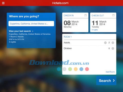 Hotels.com HD for iOS