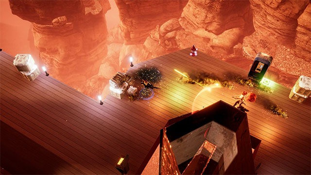 Tham gia chiến dịch chơi đơn hoặc đấu tổ đội 5v5 sôi động trong HoverGrease II