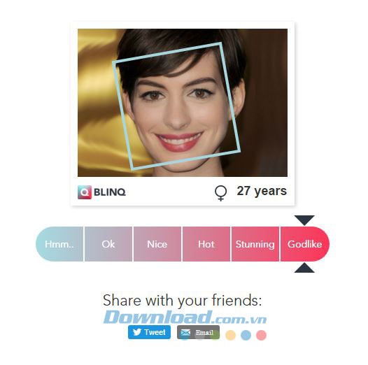 Kết quả mà ứng dụng đưa ra