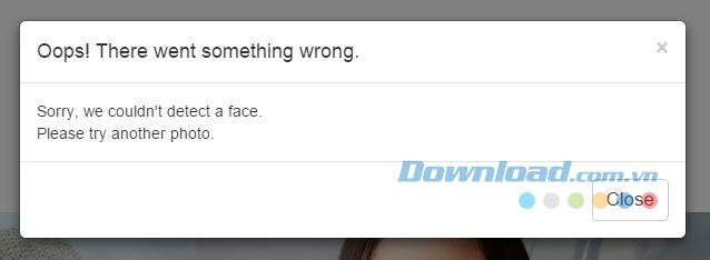 Ứng dụng không thể nhận diện khuôn mặt