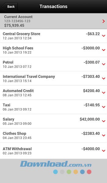 Xem chi tiết lịch sử giao dịch