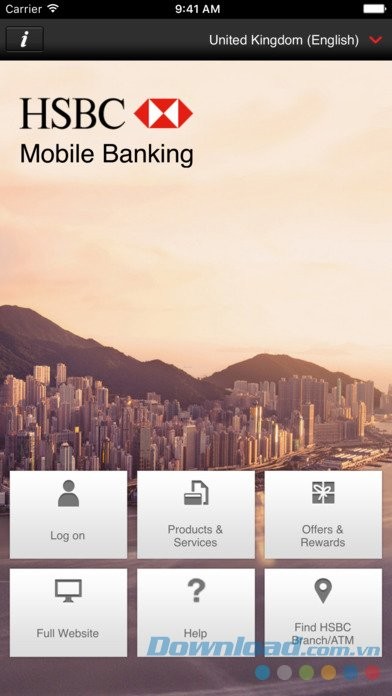 Giao diện HSBC Mobile Banking App