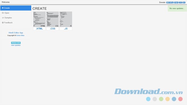 Giao diện HTML5 Editor