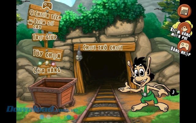 Giao diện chính của game Hugo Retro Mania