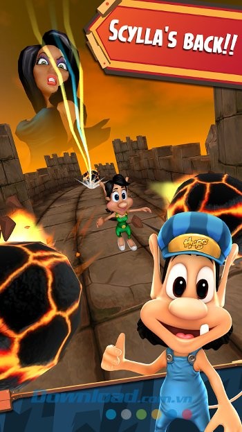 Tiêu diệt Scylla trong game Hugo Troll Race 2