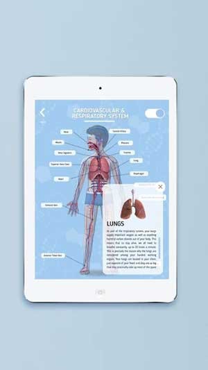 App cung cấp thông tin về nội tạng