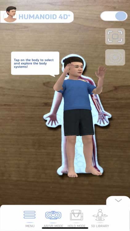 Khám phá cơ thể con người với hình ảnh 4D trực quan với ứng dụng Humanoid 4D+