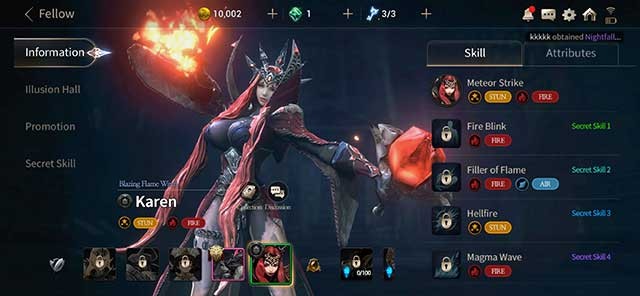 Chọn nhân vật và trang bị cho họ