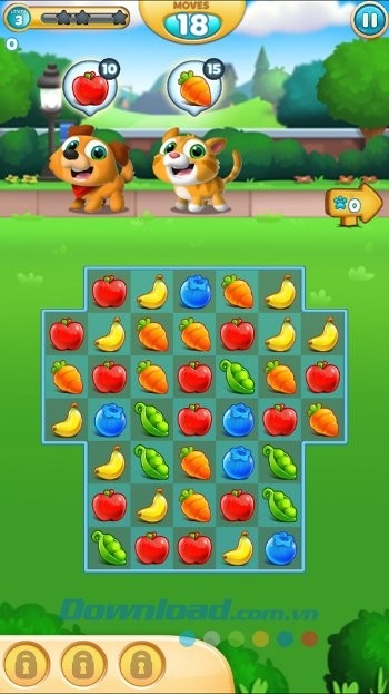 Giao diện màn chơi game Hungry Babies Mania