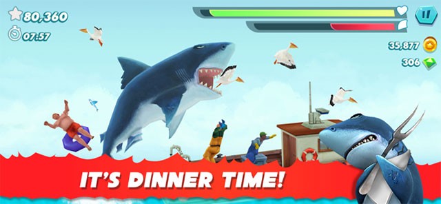 Cùng cá mập săn mồi gay cấn, hồi hộp trong Hungry Shark Evolution