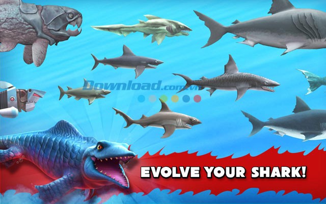 Những con vật hung hăng trong Hungry Shark Evolution