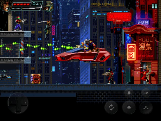 Huntdown là game platform bắn súng phong cách cyberpunk cổ điển