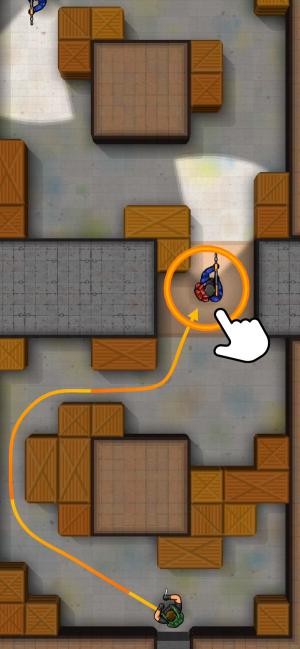 Bạn vào vai sát thủ có nhiệm vụ truy đuổi và ám sát tất cả vệ sĩ trong game Hunter Assassin