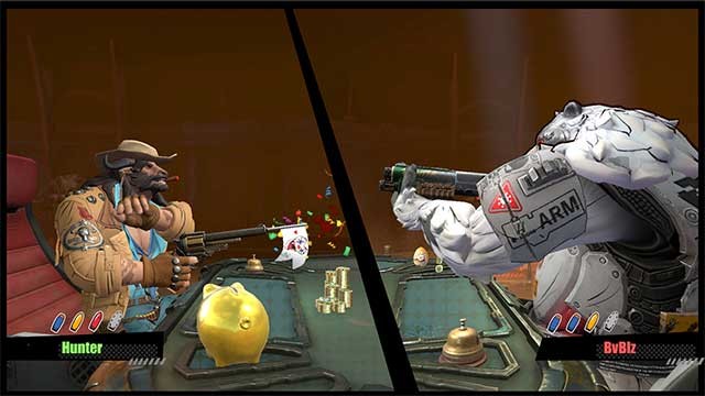 Bắn chính mình hoặc đối thủ bằng khẩu súng được nạp ngẫu nhiên đạn thật và đạn rỗng