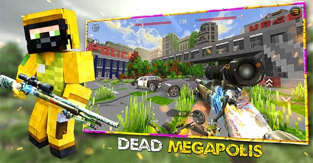 Huntercraft là game hành động có đồ họa và lối chơi giống Minecraft