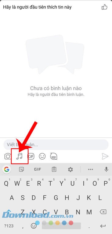 Chạm vào biểu tượng nốt nhạc