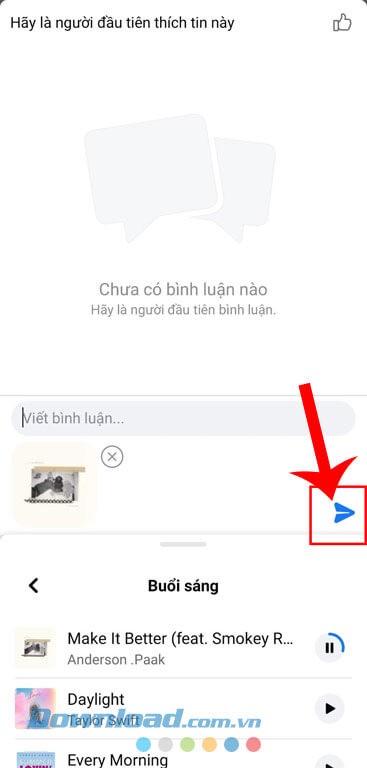 Chạm vào biểu tượng máy bay giấy