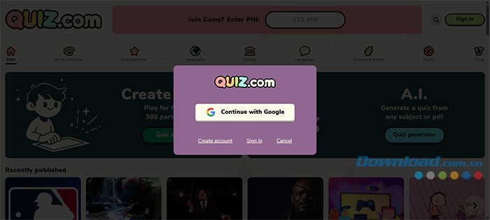Hướng dẫn tạo Quiz trên Quiz.com - Chi tiết, dễ hiểu