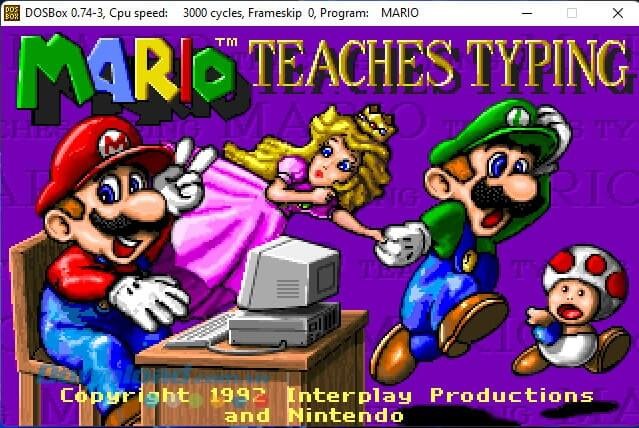 Bắt đầu chơi game Mario Teaches Typing