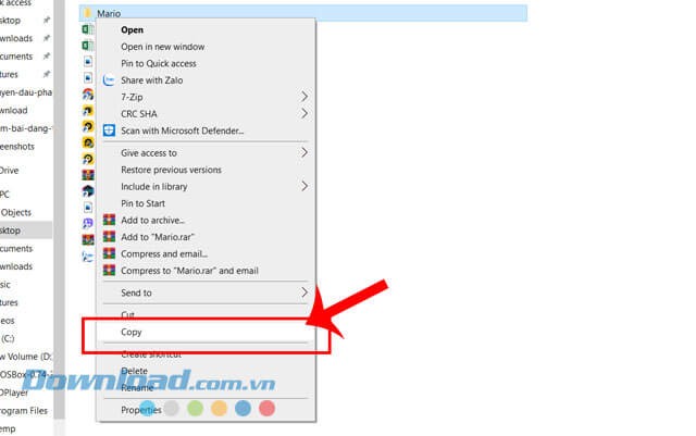 Sao chép file game Mario