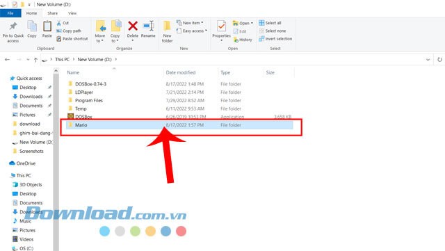 Paste vào ổ đĩa D của máy tính