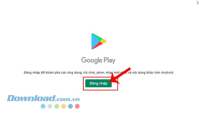 Đăng nhập tài khoản Google Play