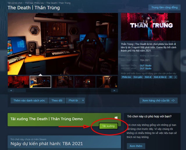 Nhấn vào nút Tải xuống
