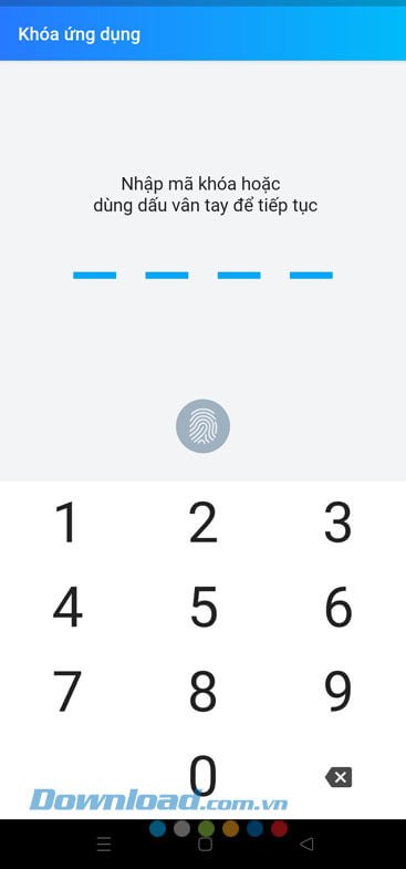 Mở khóa bằng cách quét vân tay