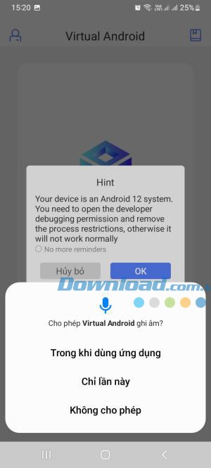 Cài đặt Virtual Android trên điện thoại