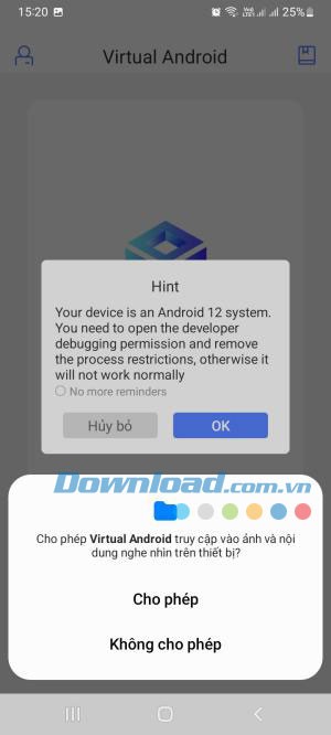 Cài đặt Virtual Android trên điện thoại