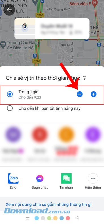 Ấn vào biểu tượng dấu “+” và dấu “-”