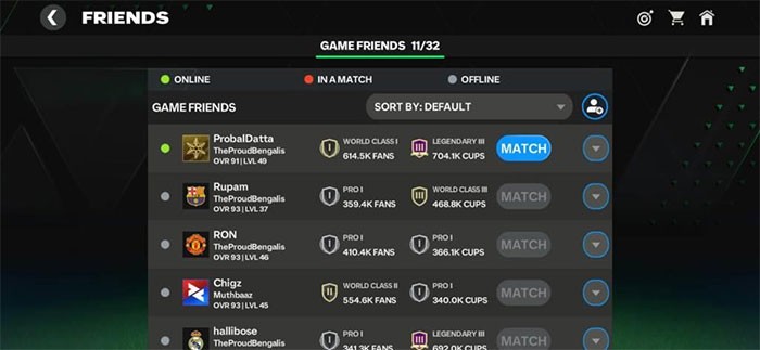 Hướng dẫn chơi FC Mobile cùng bạn bè