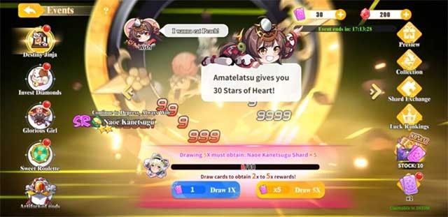 Tại Destiny Jinja , bạn có thể rút các Hero Shard