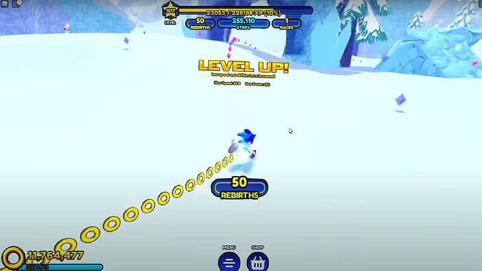 Người chơi cần thực hiện Rebirth khi chơi Sonic Speed Simulator