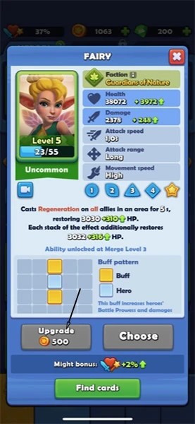 Chỉ số nhân vật trong Ludus Merge Arena