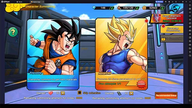 Triệu hồi các anh hùng mạnh mẽ biểu tượng trong Dragon Ball