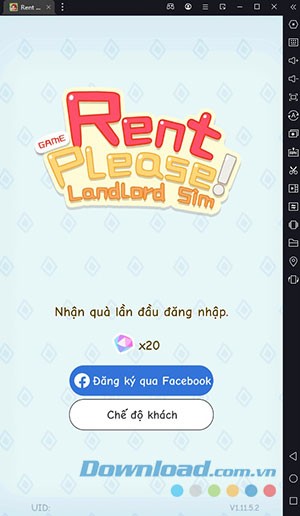Giao diện Rent Please! - Landlord Sim trên máy tính