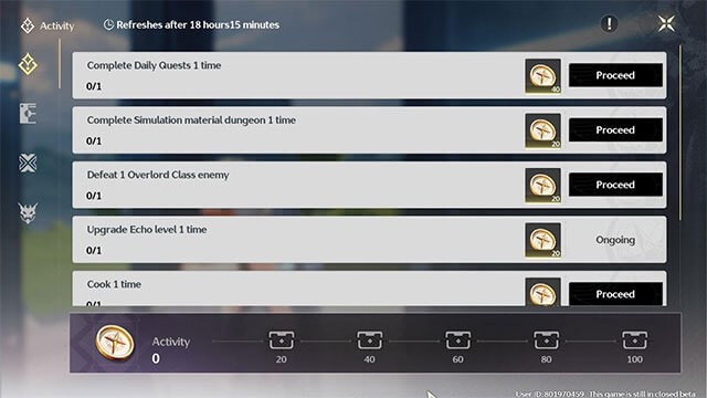 Đăng nhập và làm nhiệm vụ hàng ngày mỗi ngày
