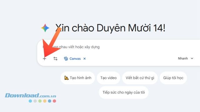 Nhấp chuột vào biểu tượng dấu