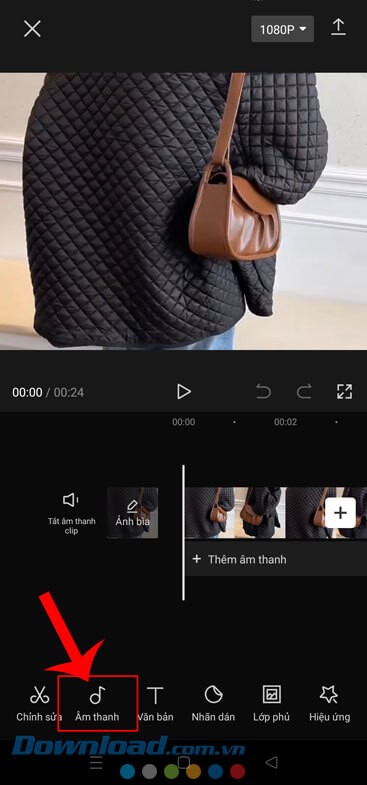 Chạm vào mục m thanh