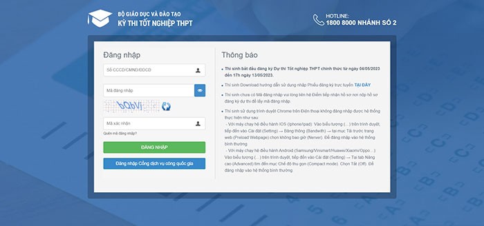 Hướng dẫn đăng ký dự thi tốt nghiệp THPT Quốc gia 2023