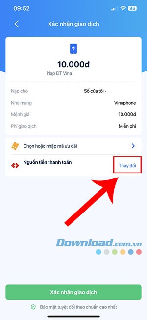 ZaloPay tai khoan tra sau 5*401974