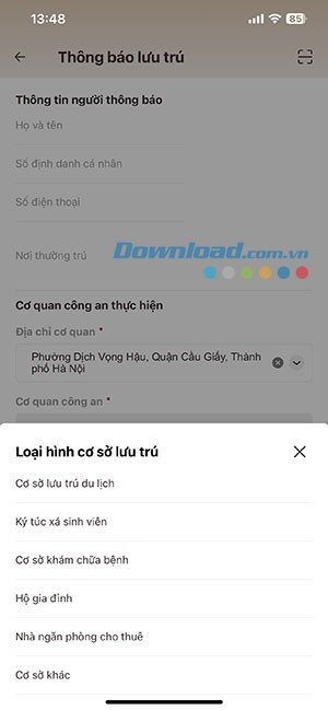 cach dang ky tam tru tren VNeID 9*449991