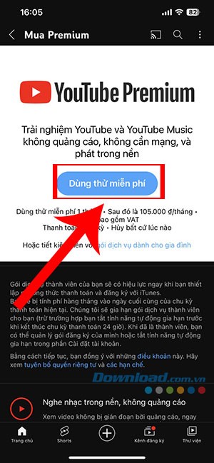 Youtube Premium dien thoai 3*409498