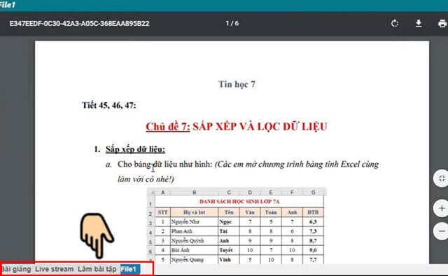 Nhấn vào mục Làm bài tập
